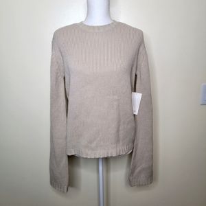 NWT Tobi Beige Balloon Sleeve Knit Sweater Size S
